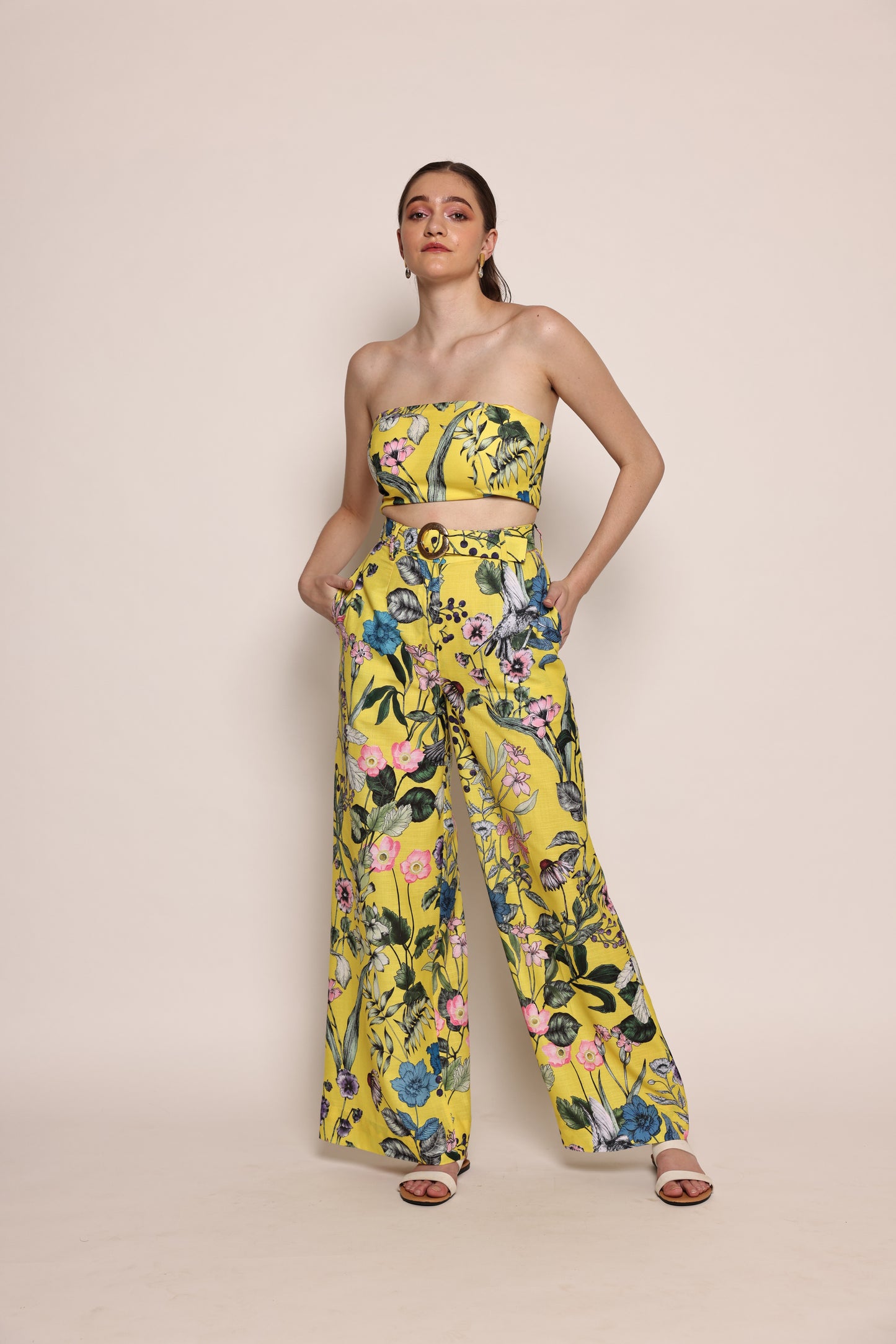 Capri - Co-ord set with Tube and relaxed fit pants with metal hardware