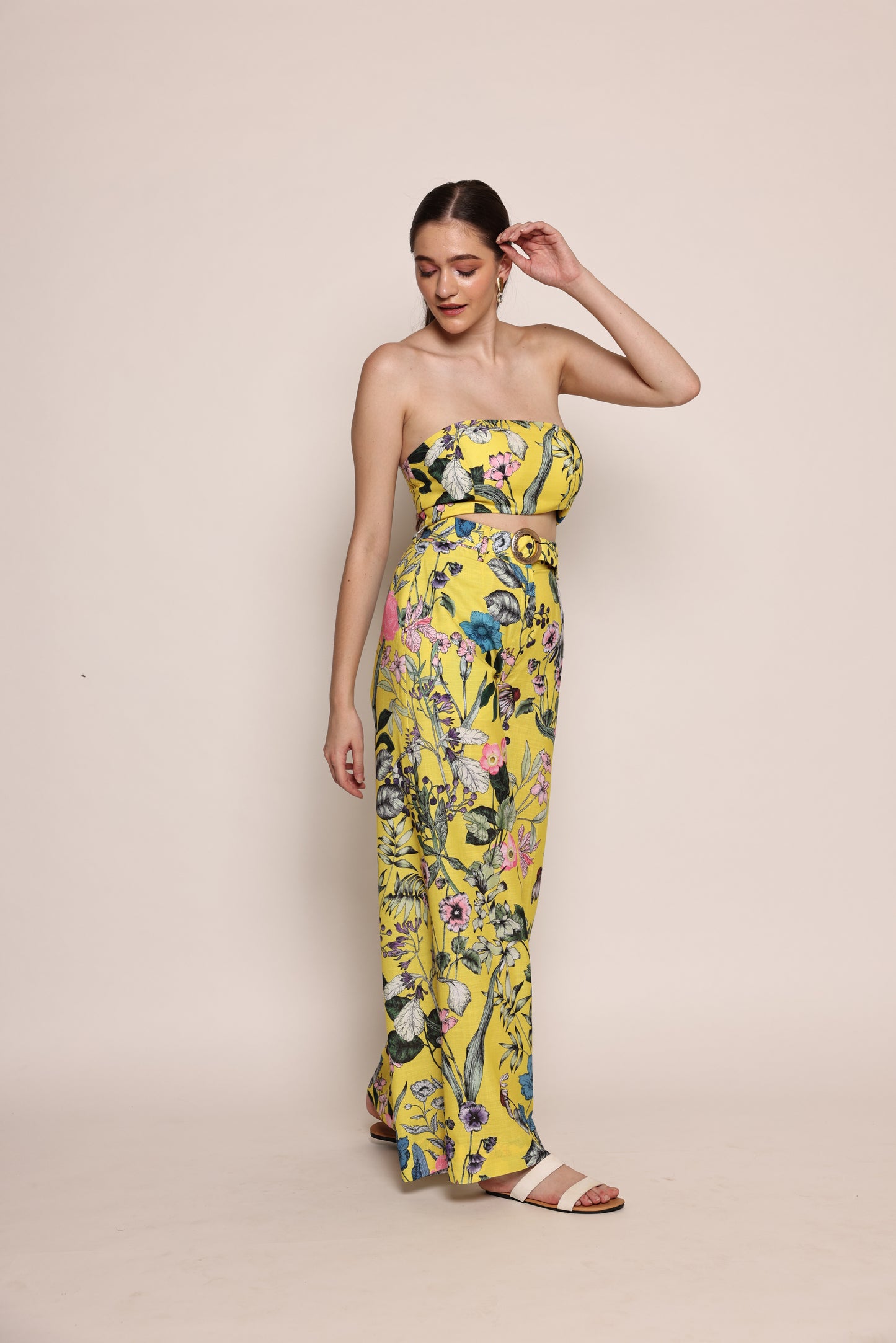 Capri - Co-ord set with Tube and relaxed fit pants with metal hardware