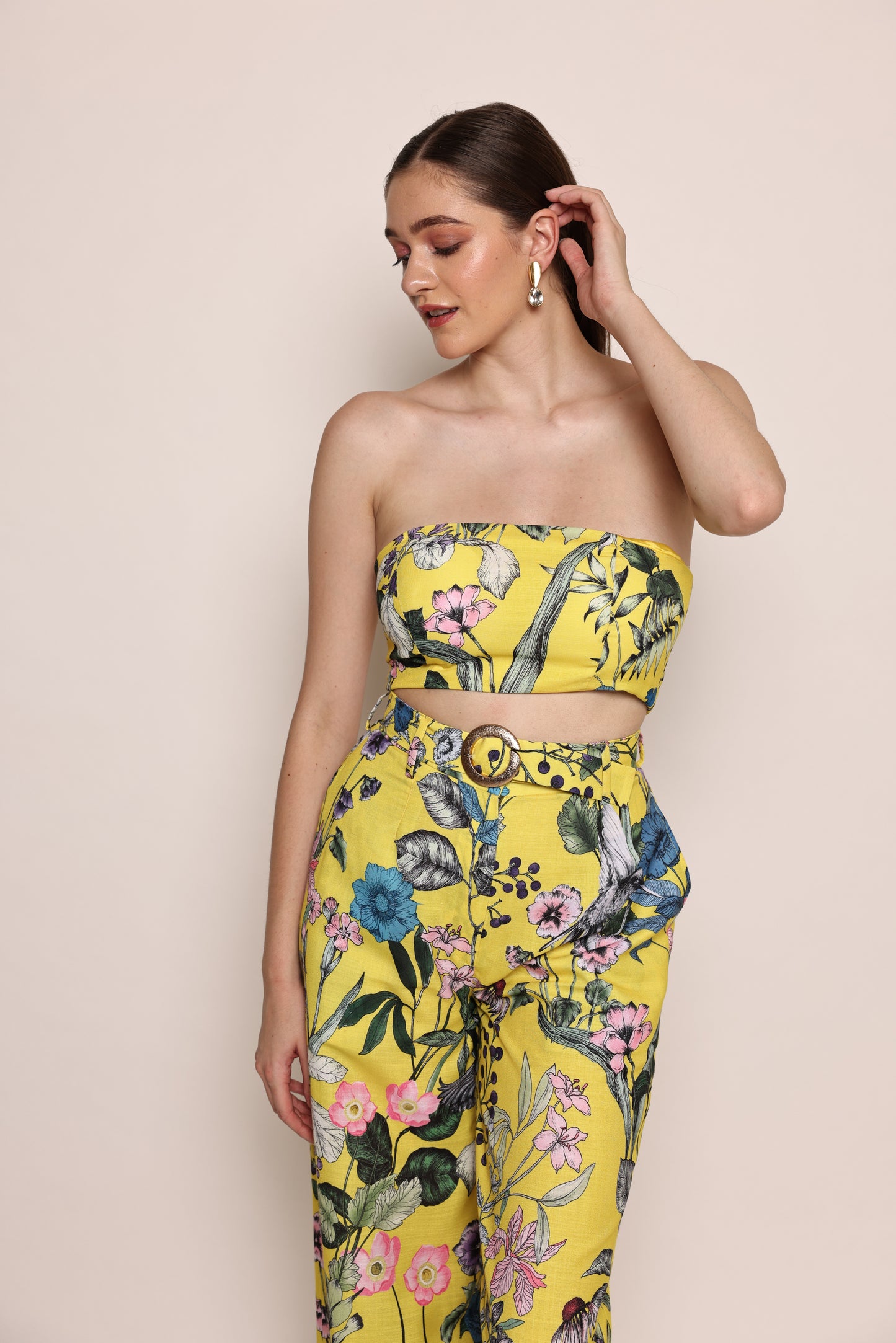 Capri - Co-ord set with Tube and relaxed fit pants with metal hardware