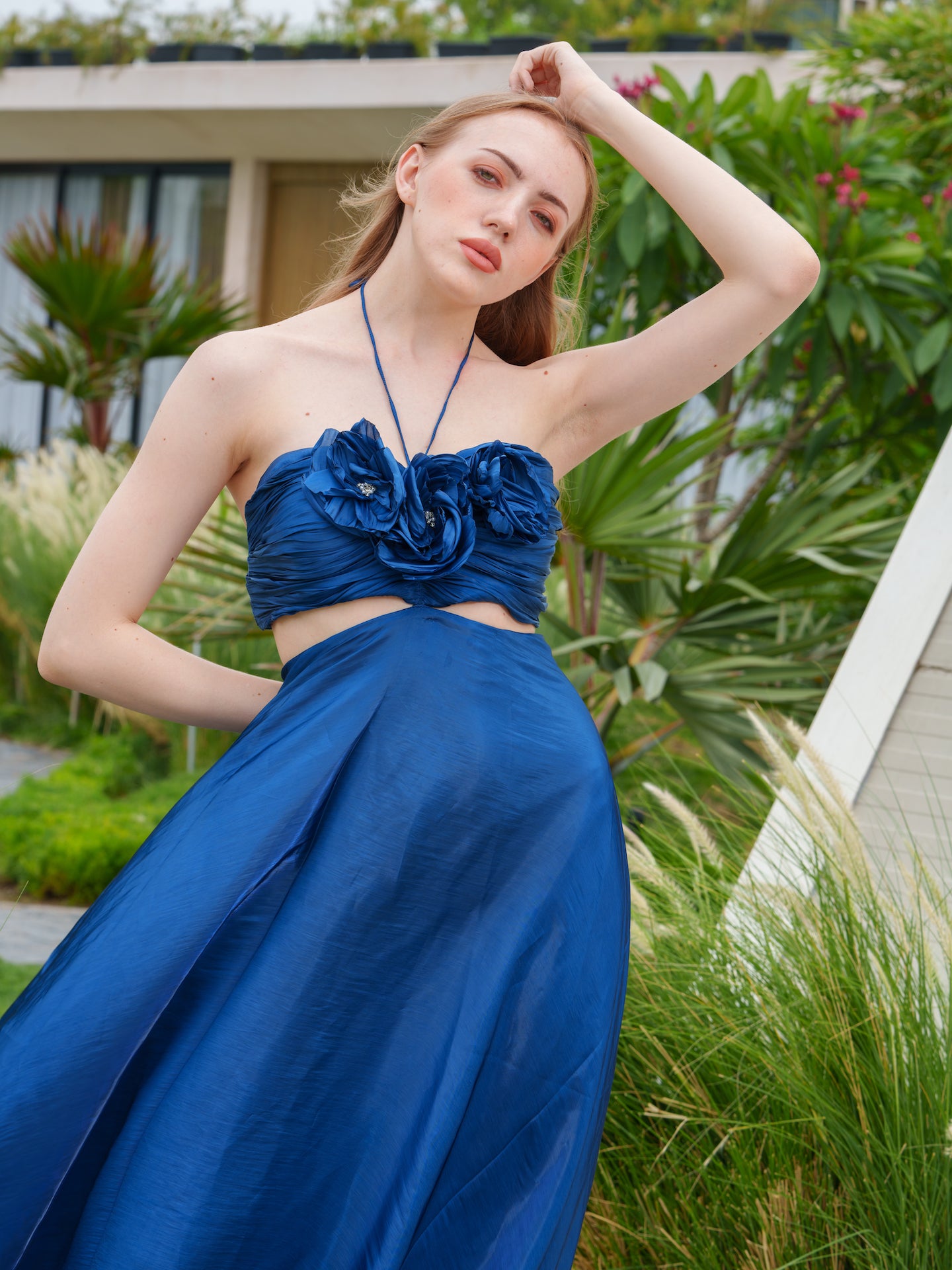 Nitanshi Goyel in Vivienne - Dress with flower detailing