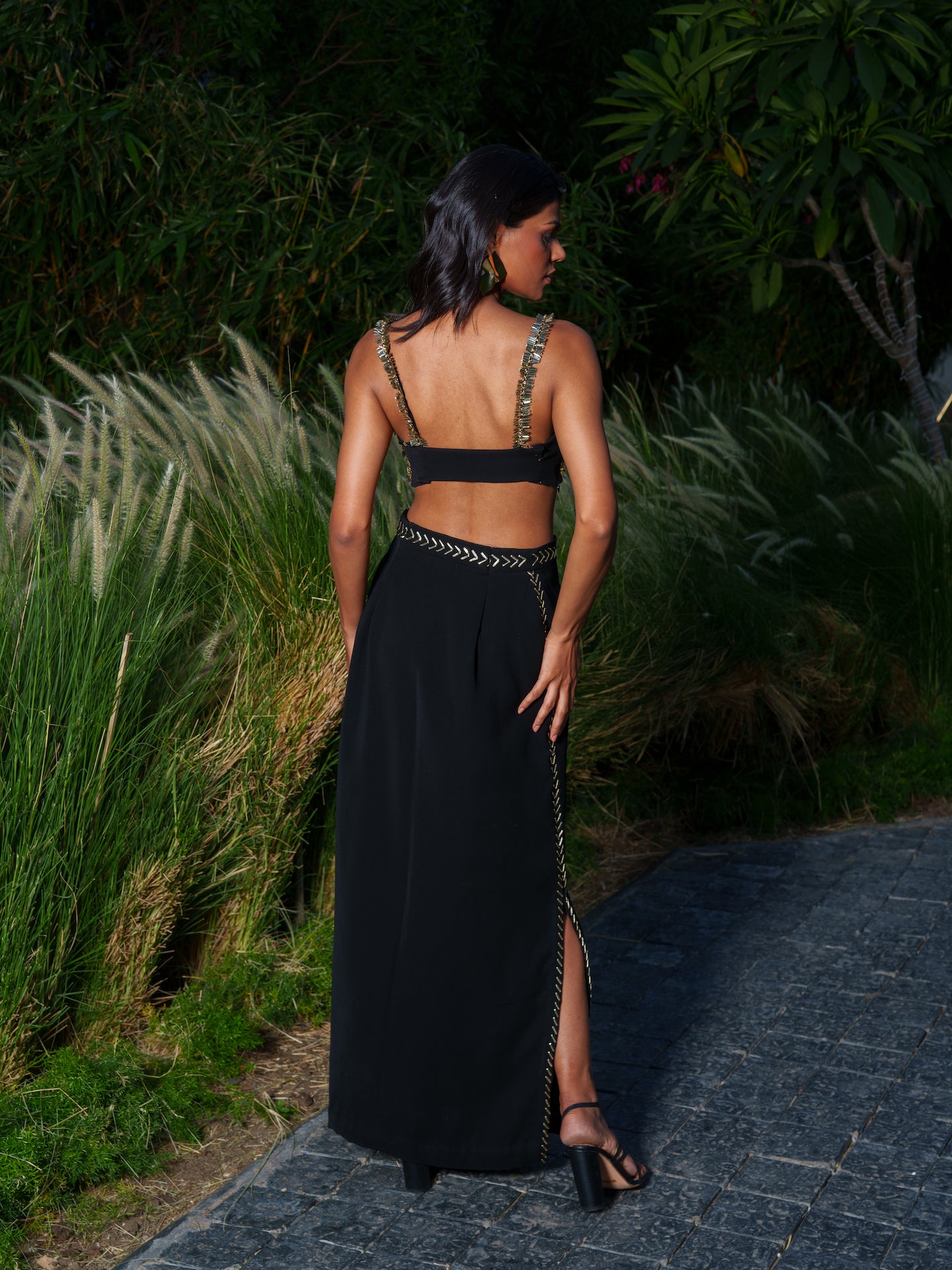 Samara co-ord with embellished flower detailing