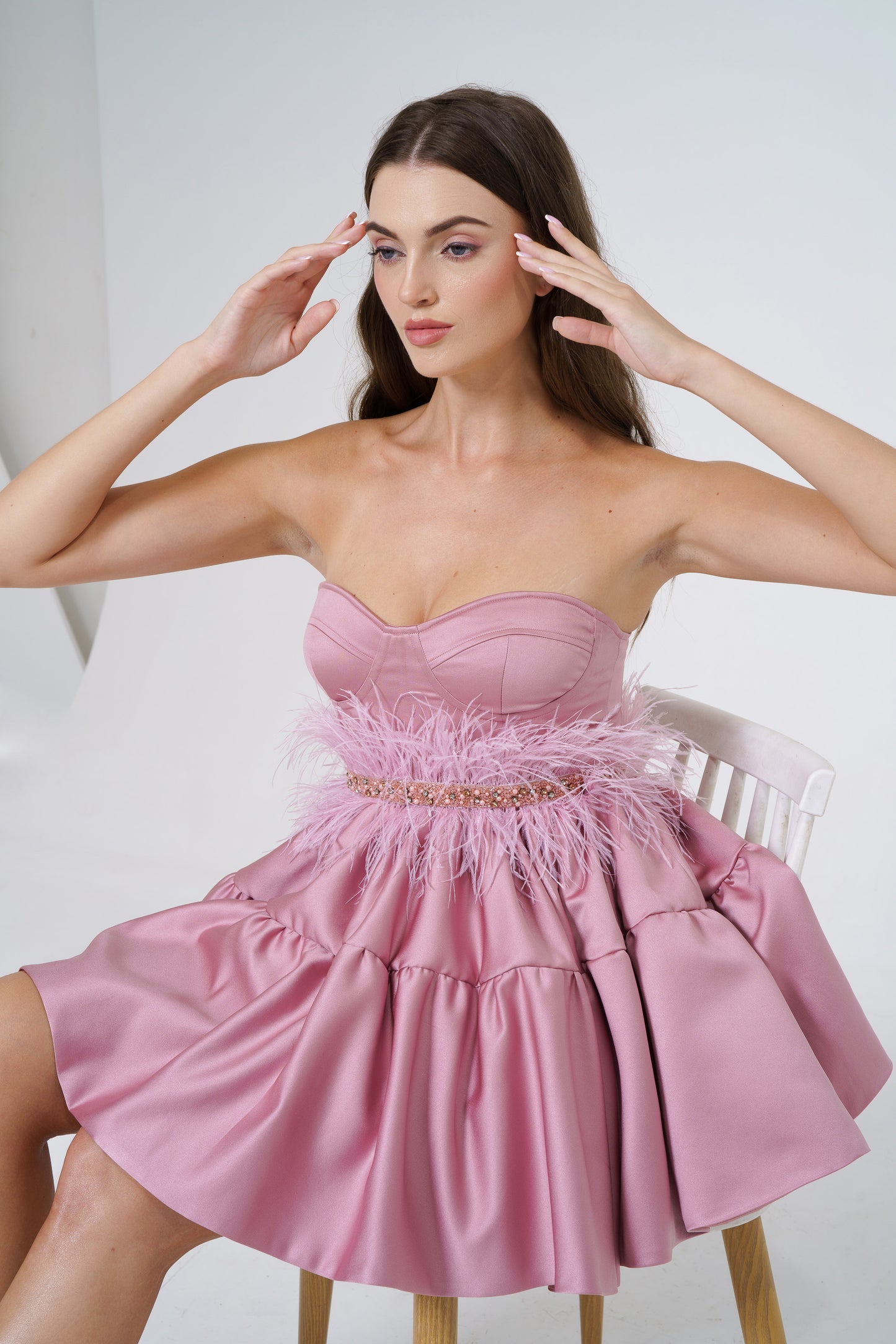 Missie - Corset baby doll dress with embellished belt