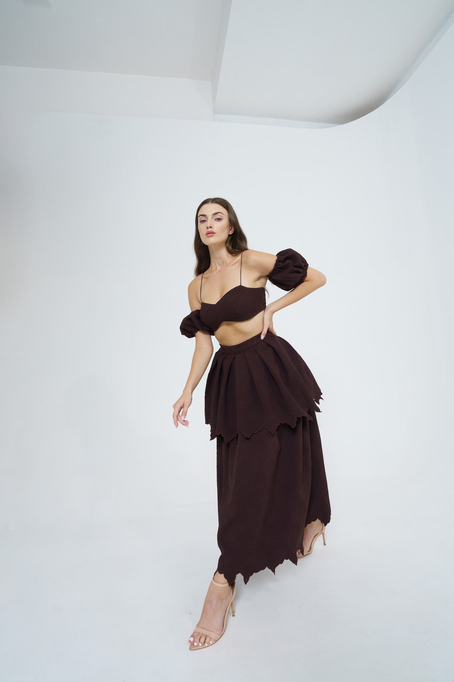 Rosalia - Co-ord set with rose detailed fabric