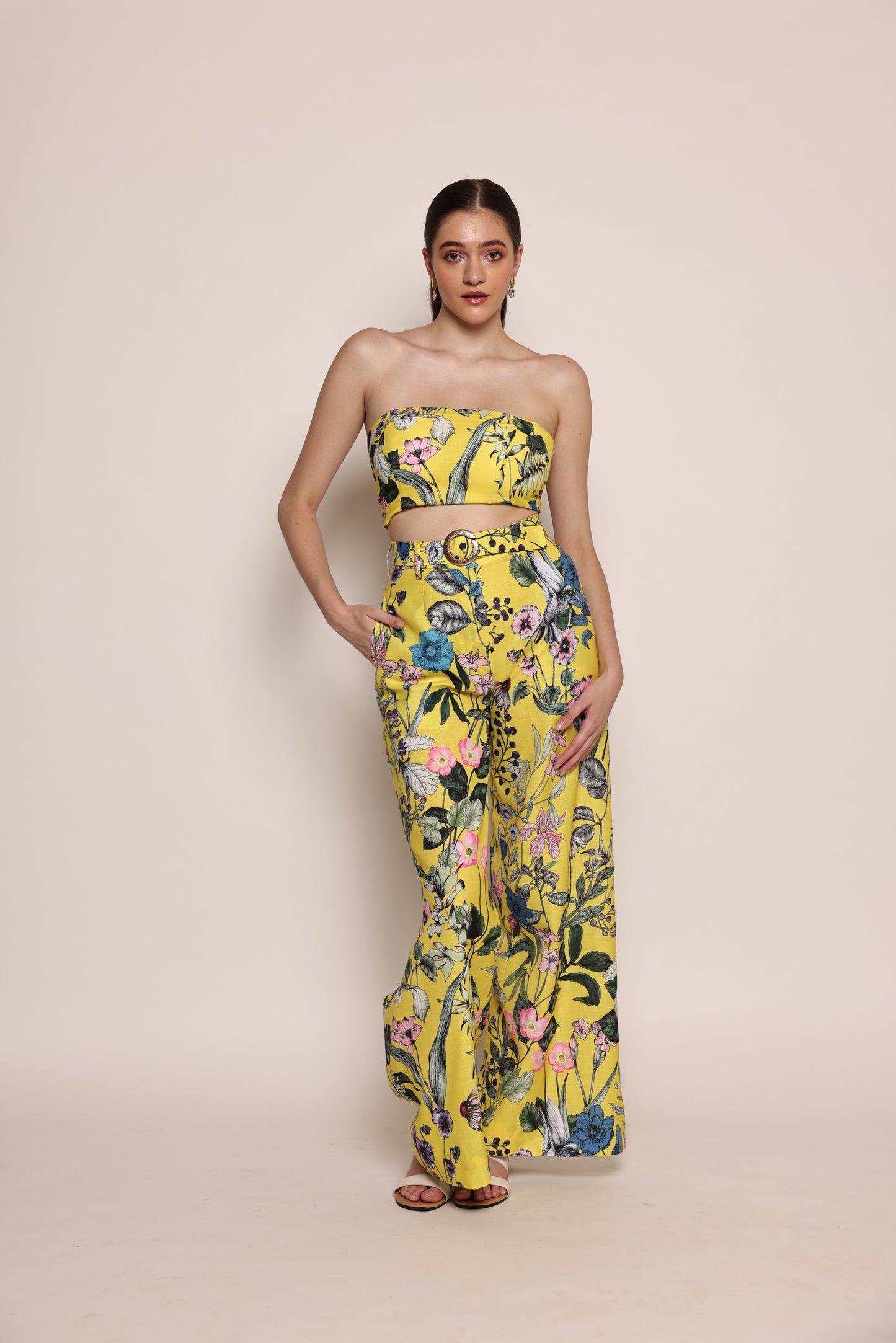 Capri - Co-ord set with Tube and relaxed fit pants with metal hardware