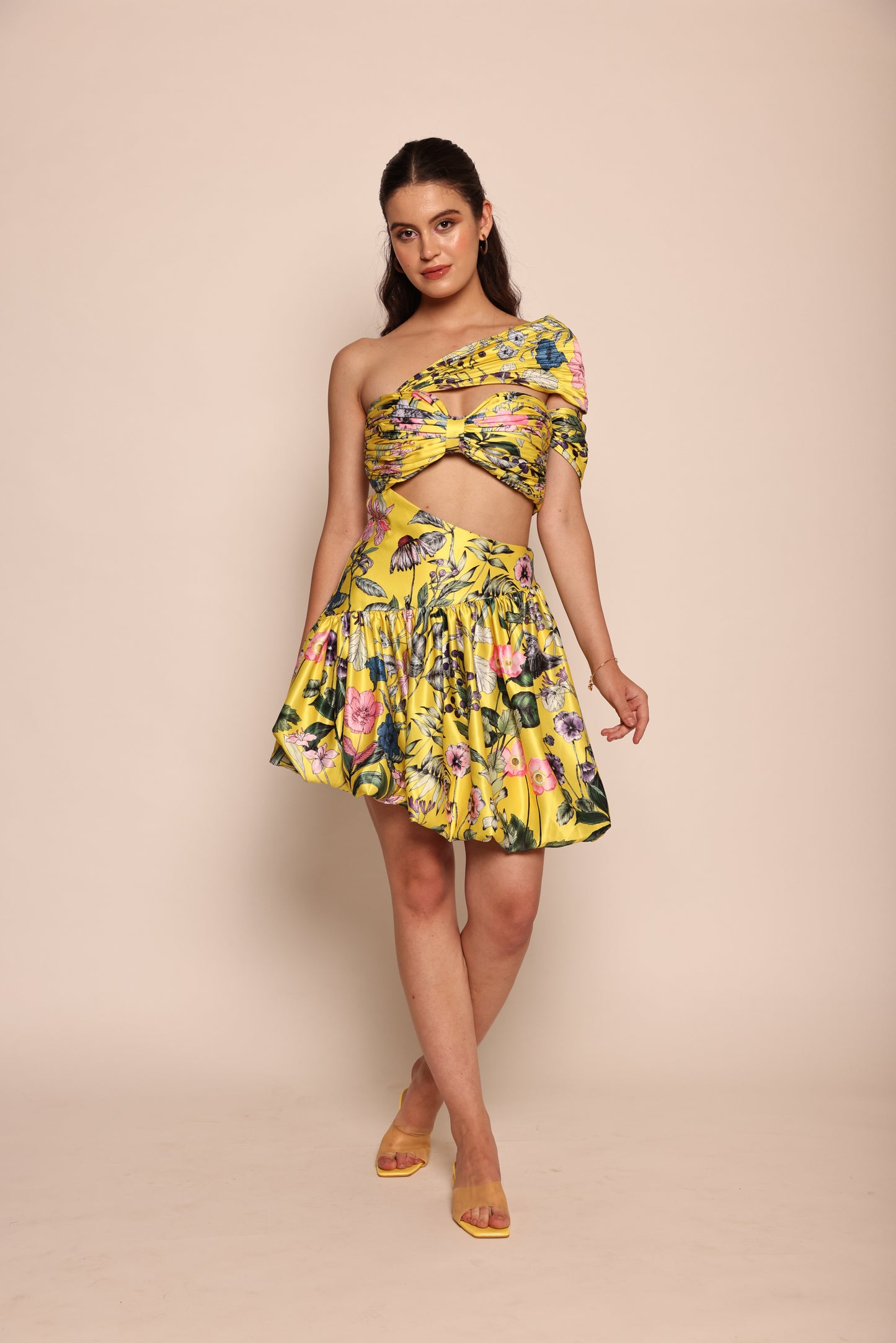 Belize - Mini one shoulder cut-out dress