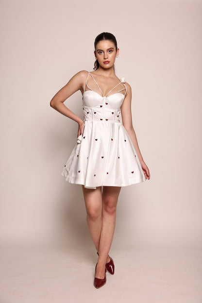 Juliet - Sweetheart neck skater dress