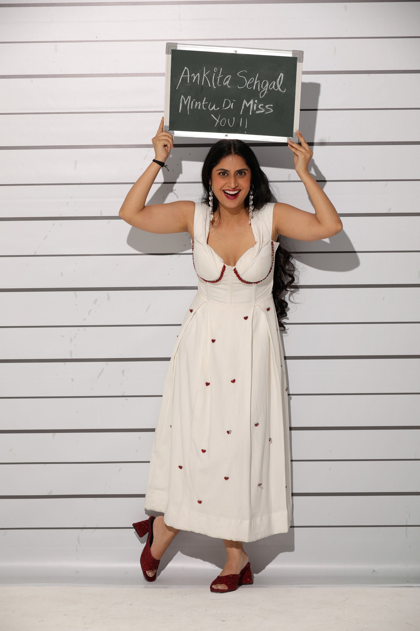 Ankita Sahigal in Eve - Off-shoulder T-length dress