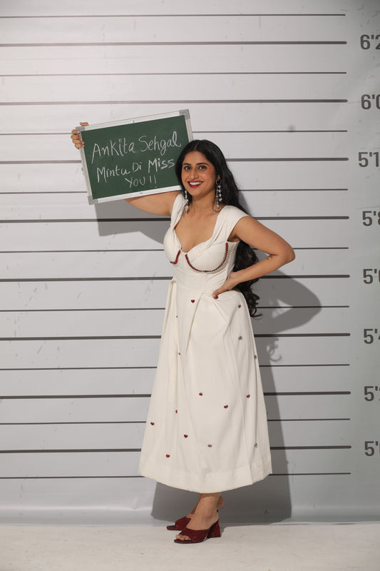 Ankita Sahigal in Eve - Off-shoulder T-length dress