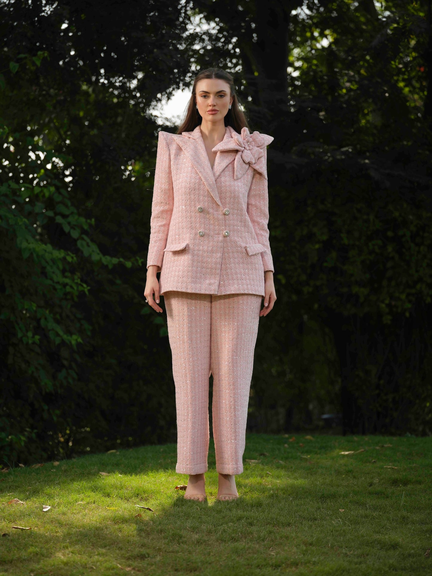 ASTRA - Double breasted blazer paired with pant