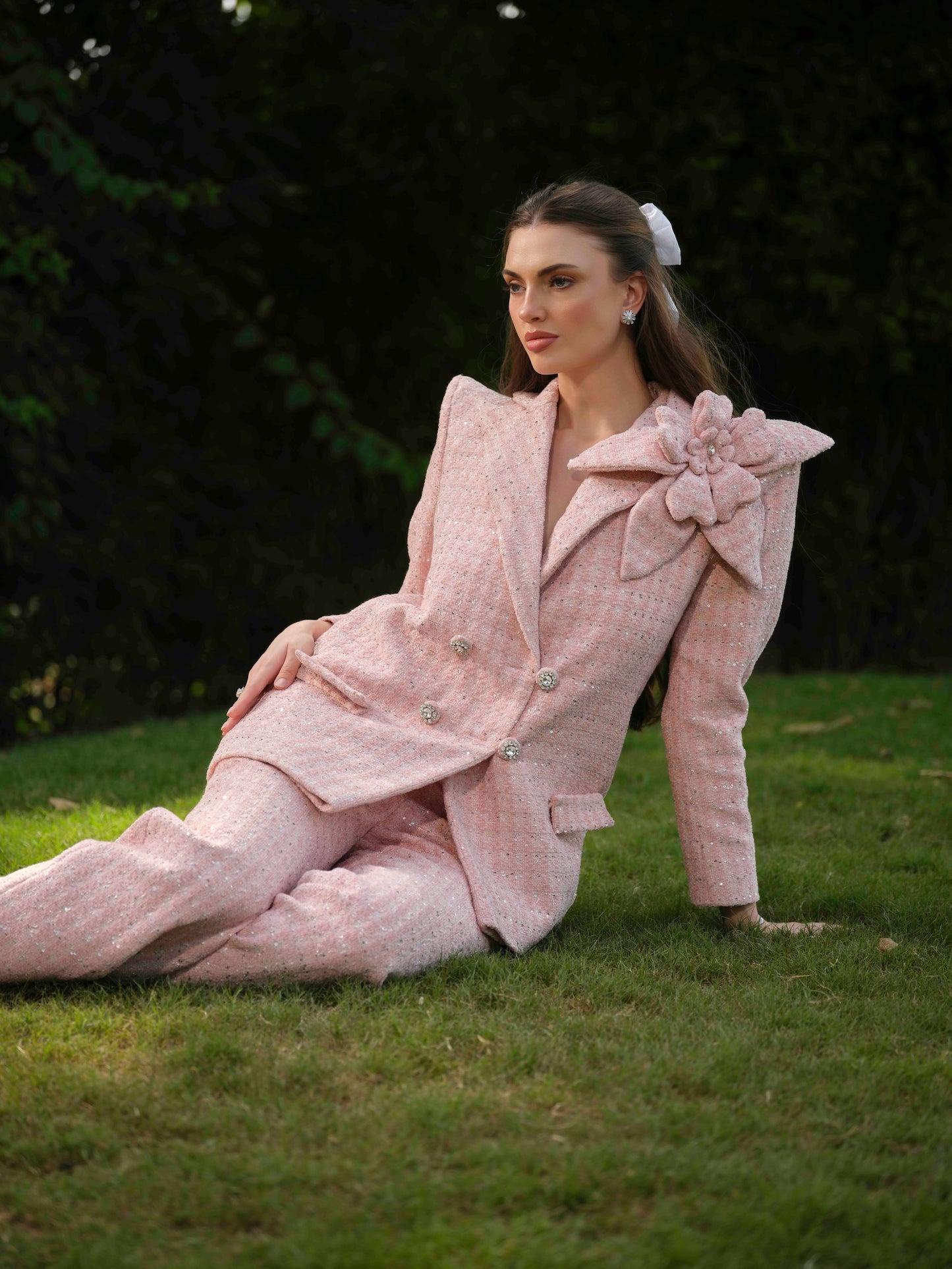 ASTRA - Double breasted blazer paired with pant