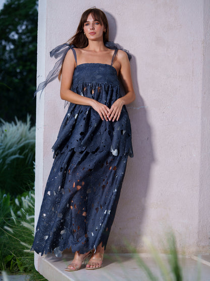 Meera Top - tie-up straps and skirt
