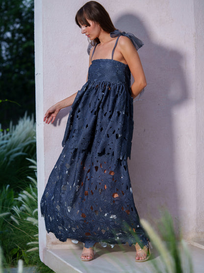 Meera Top - tie-up straps and skirt
