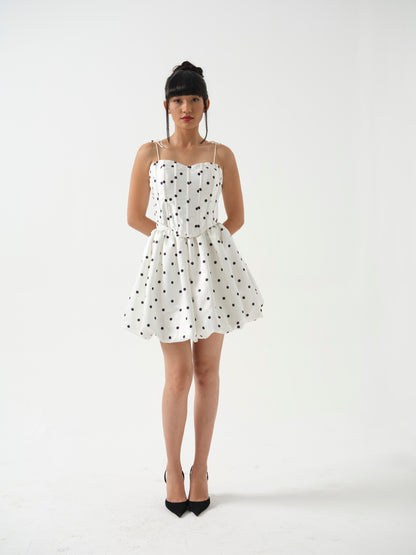 MOMO - Corset top paired it with short baloon skirt