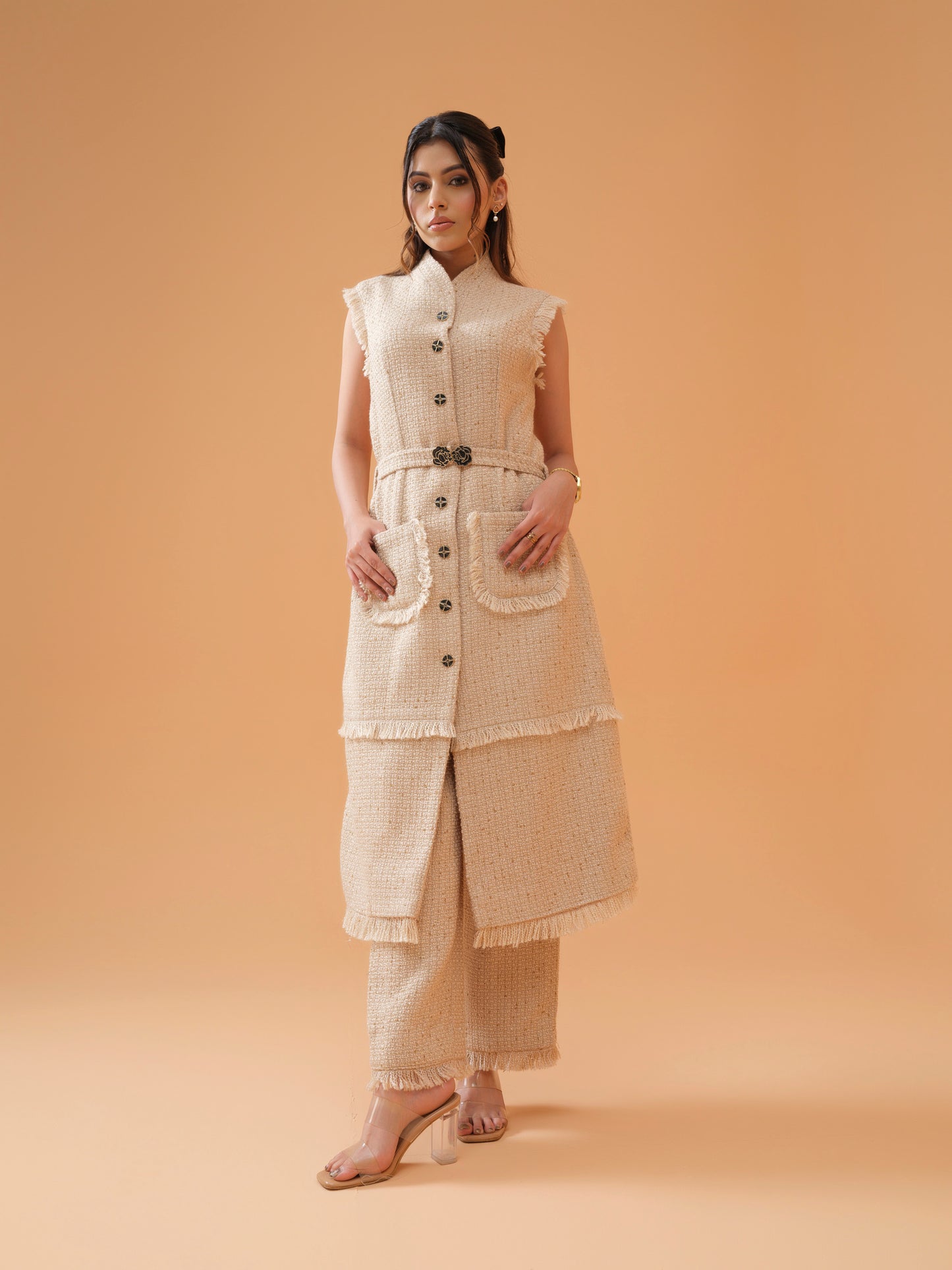 Opal co-ord set with long jacket dress and pants