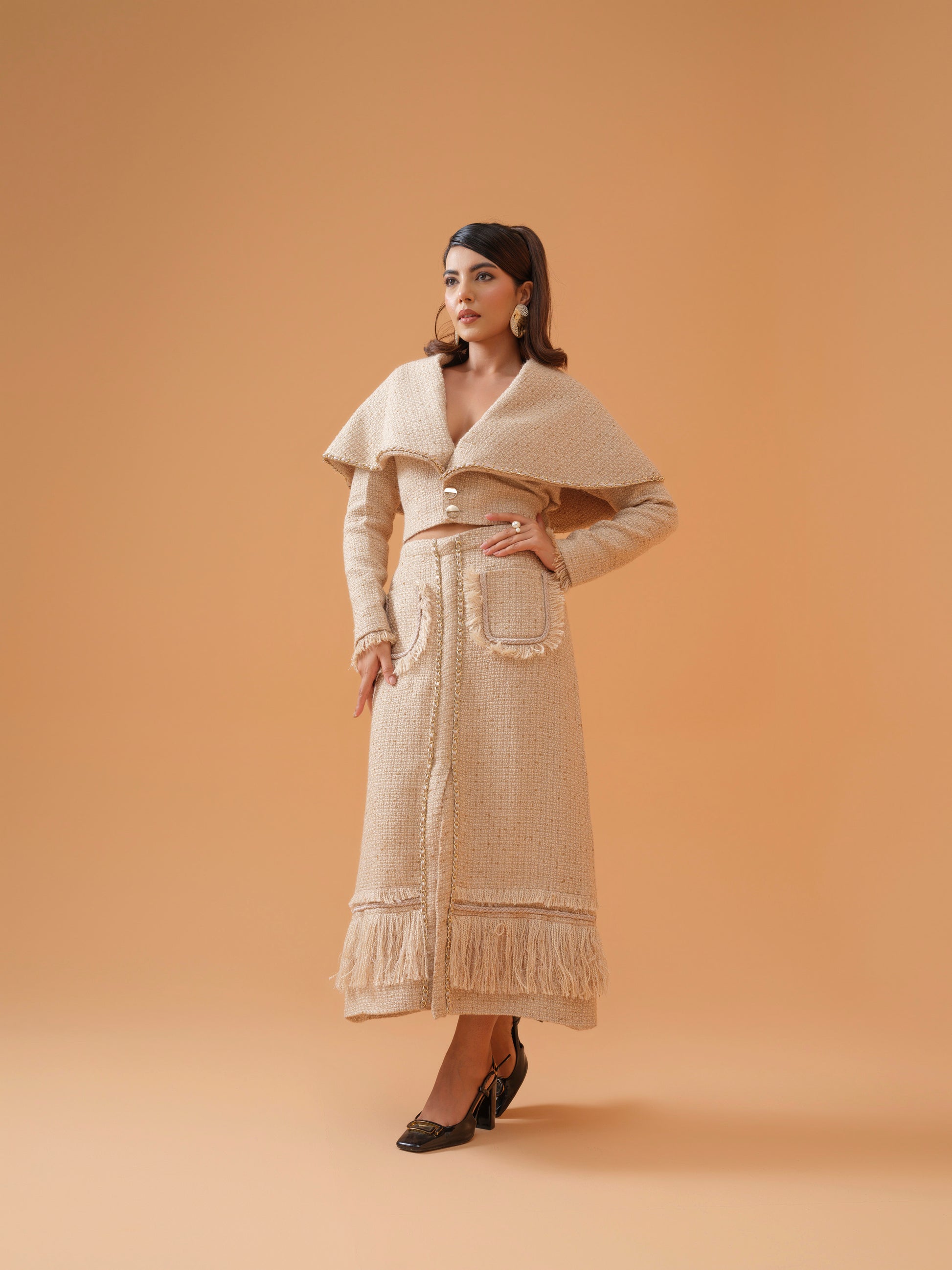 Cleo co-ord set shawl collar jacket and - Main Image