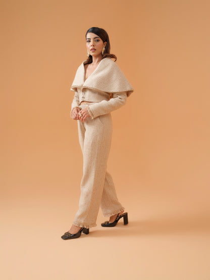 Cleo shawl collar jacket with opal pants