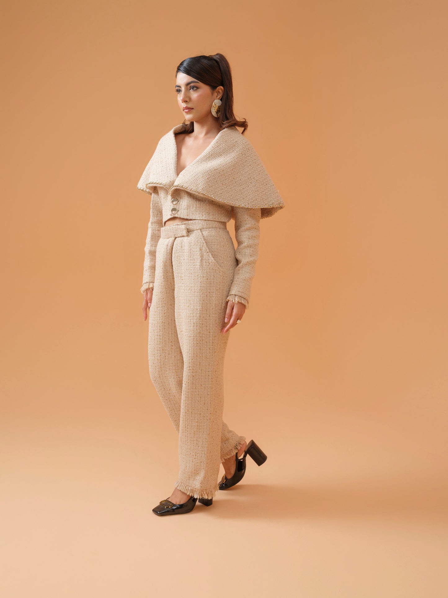 Cleo shawl collar jacket with opal pants