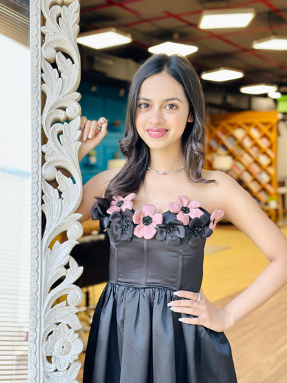 Nitanshi Goyal in Clara - Strapless flower dress