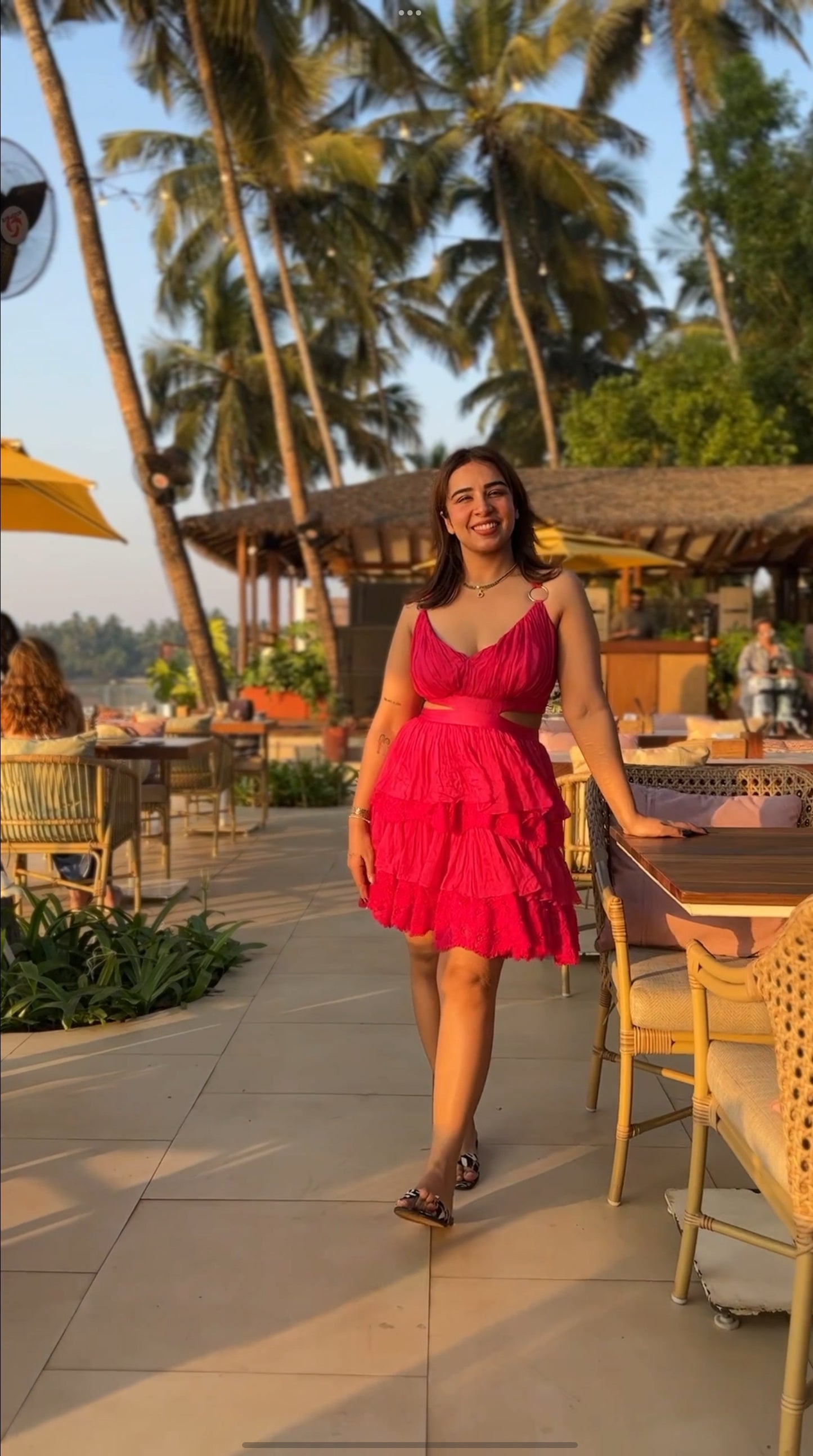Maggi in Rosette - 3-tier skater dress