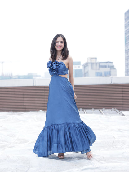 Nitanshi Goyel in Vivienne - Dress with flower detailing