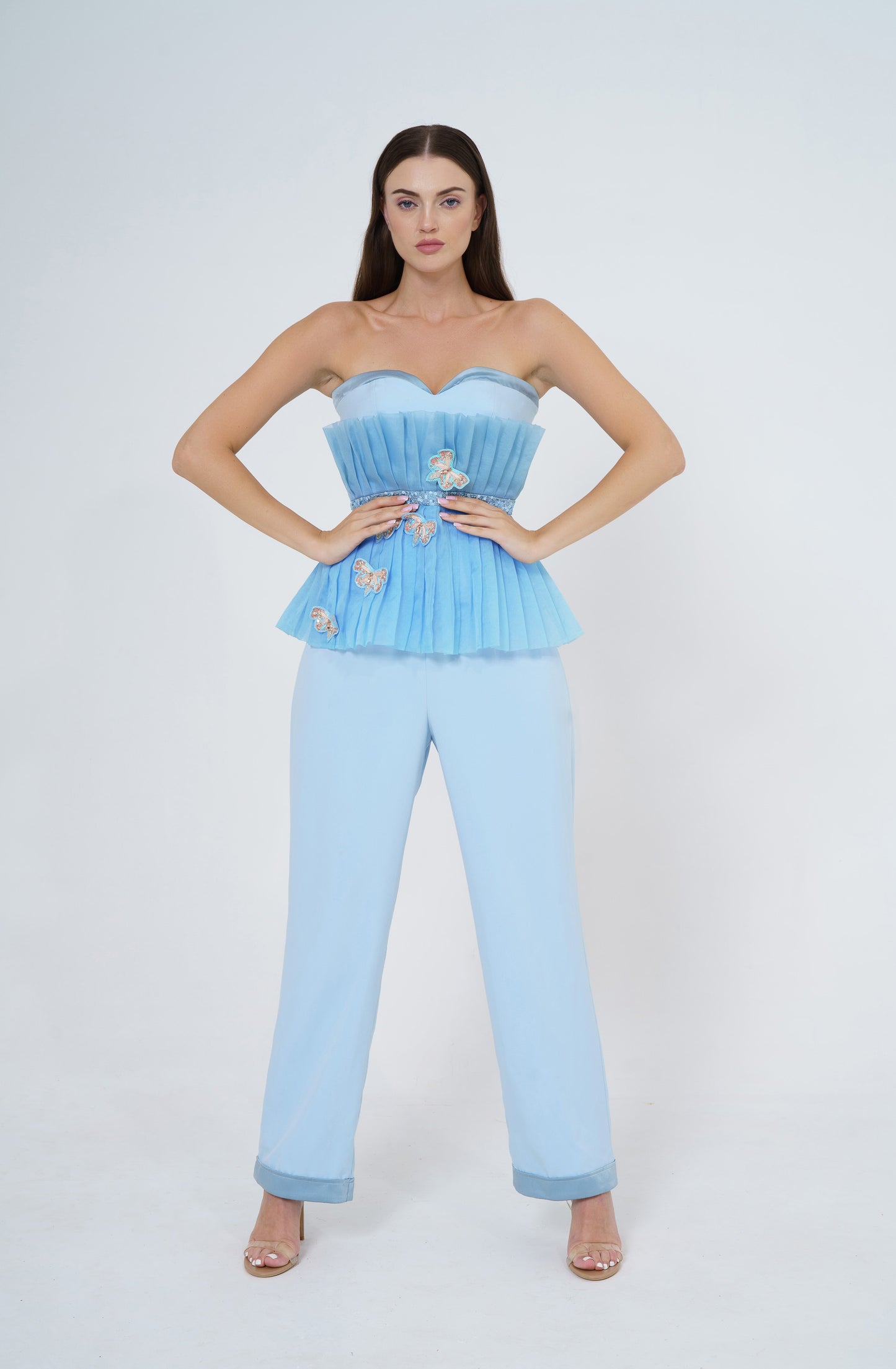 Mariposa - Jumpsuit with 3D butterfly embellishment