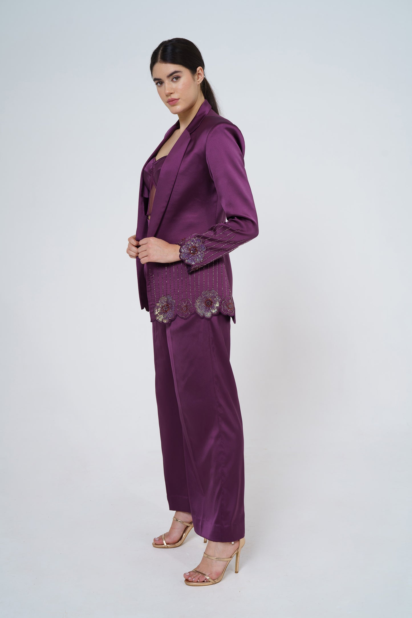 Mackenzie - 3-piece silk satin set co-ord set